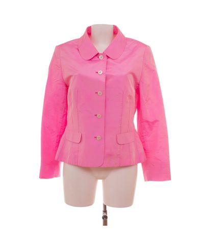 Barbara Lohmann Hamburg Damen Seiden Blazer 100% Gr. L (ca. 42) Pink Seide