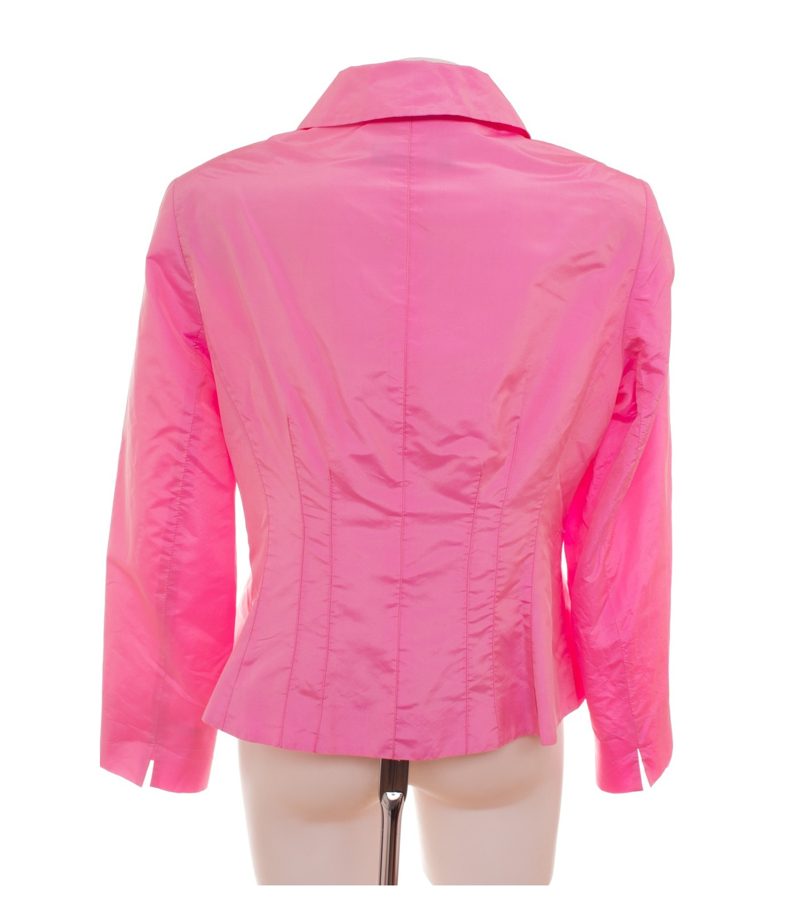 Barbara Lohmann Hamburg Damen Seiden Blazer 100% Gr. L (ca. 42) Pink Seide – Foto 4