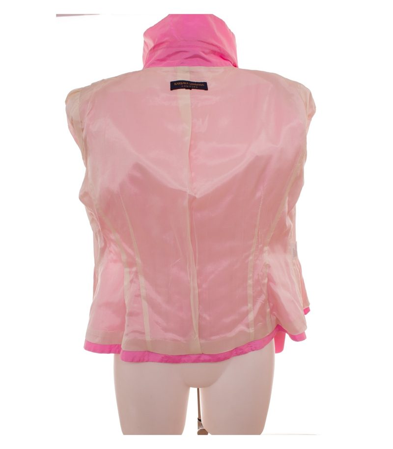 Barbara Lohmann Hamburg Damen Seiden Blazer 100% Gr. L (ca. 42) Pink Seide – Foto 5