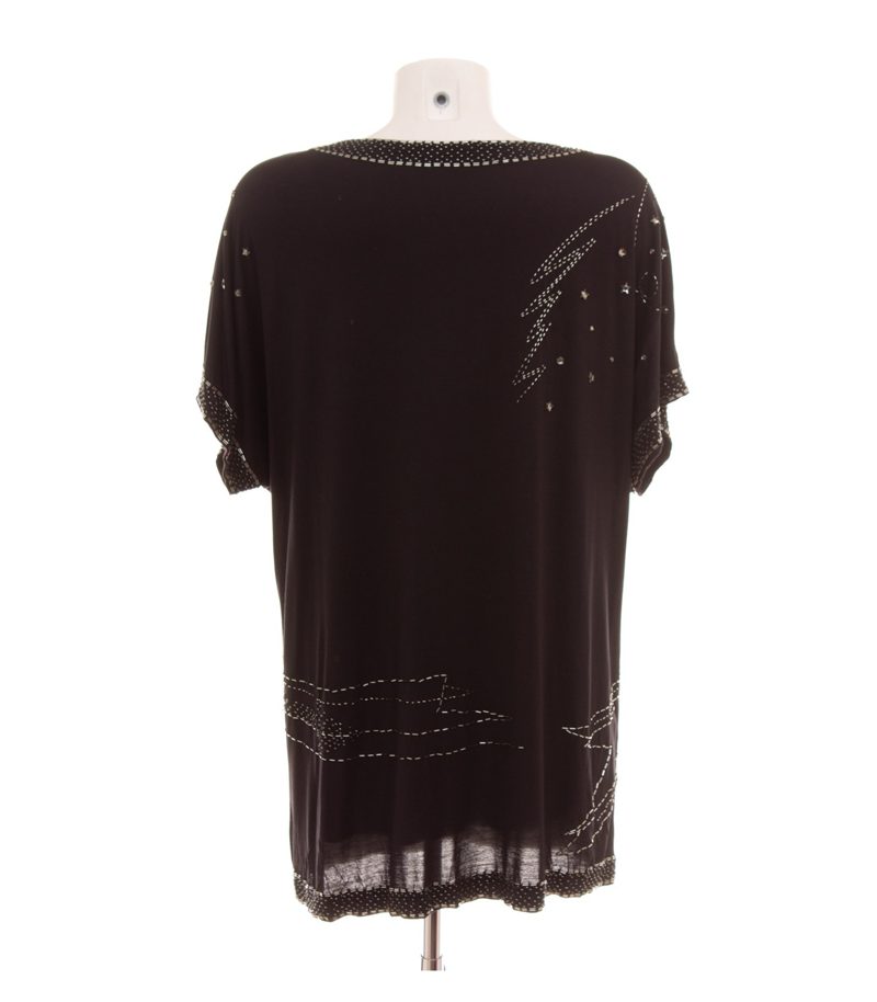 Jimmy Choo Damen for H&M Oberteil Longtop Pailletten Gr. M Schwarz Modal – Foto 4
