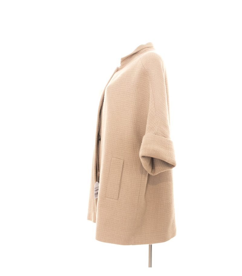 Massimo Dutti Damen Mantel Gr. M Beige Baumwolle – Foto 2