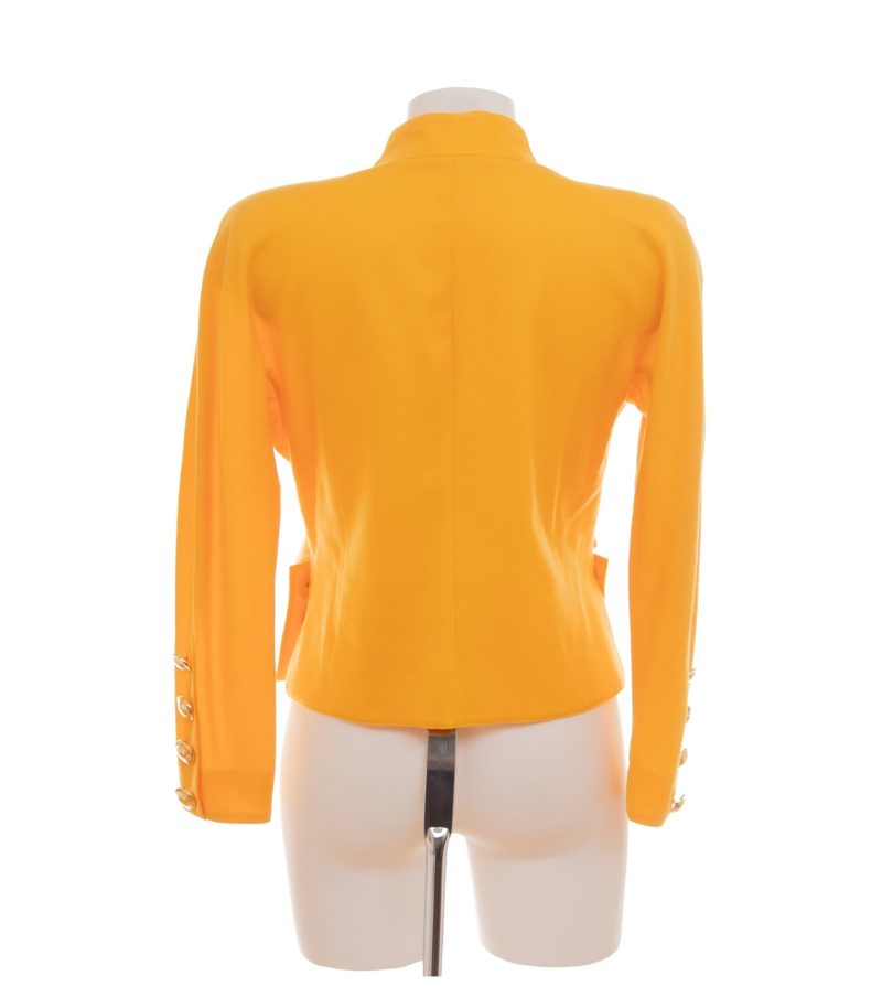 AKRIS x Max Dietl Damen Blazer Gr. 38 Gelb Wolle Kaschmir – Foto 4