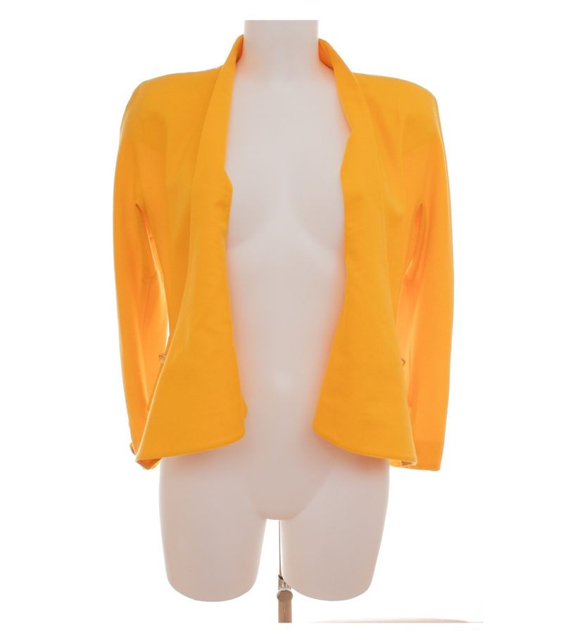 AKRIS x Max Dietl Damen Blazer Gr. 38 Gelb Wolle Kaschmir – Foto 6