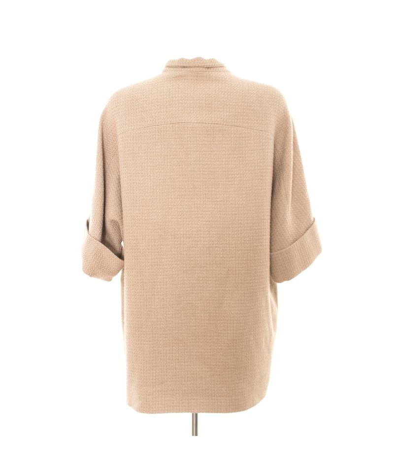 Massimo Dutti Damen Mantel Gr. M Beige Baumwolle – Foto 3