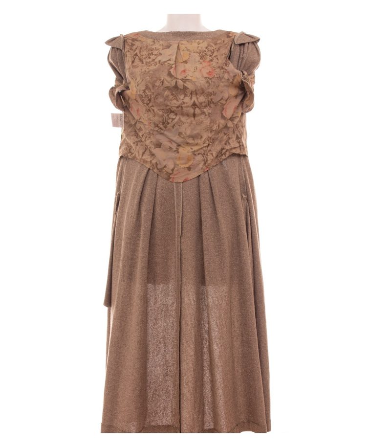 Meindl Damen Kleid Trachtenkleid Hirschknopf Gr. 38 Braun Seide Wolle Leder – Foto 7