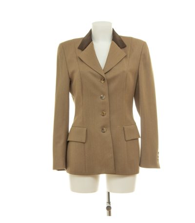 Ed. Meier Damen Munich Blazer Camel-Braun. Samtkragen Gr. 44 Wolle