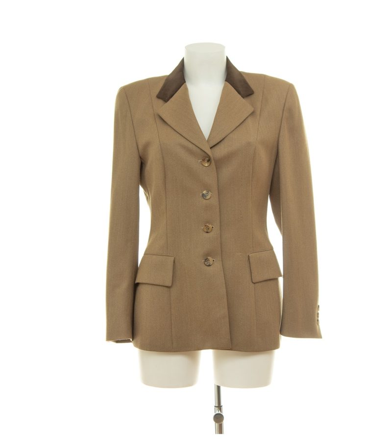 Ed. Meier Damen Munich Blazer Camel-Braun. Samtkragen Gr. 44 Wolle – Foto 1