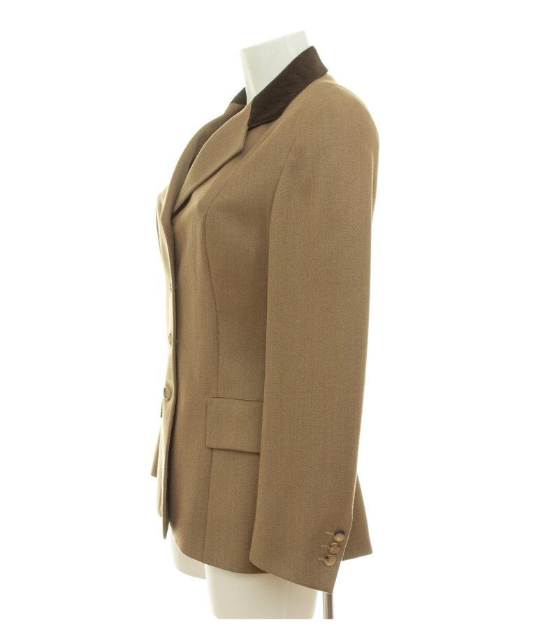 Ed. Meier Damen Munich Blazer Camel-Braun. Samtkragen Gr. 44 Wolle – Foto 3