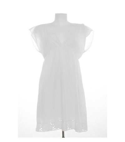 velvet Damen Kleid Sommerkleid Gr. M Weiß Baumwolle