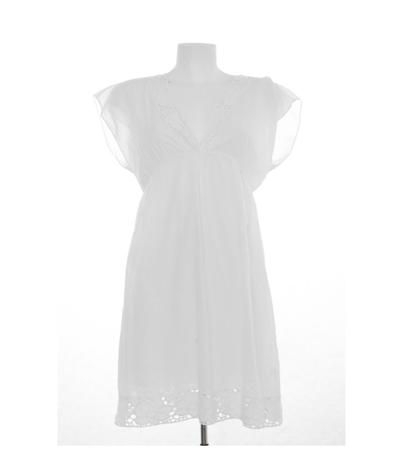 velvet Damen Kleid Sommerkleid Gr. M Weiß Baumwolle – Foto 1