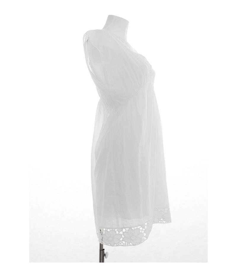 velvet Damen Kleid Sommerkleid Gr. M Weiß Baumwolle – Foto 2