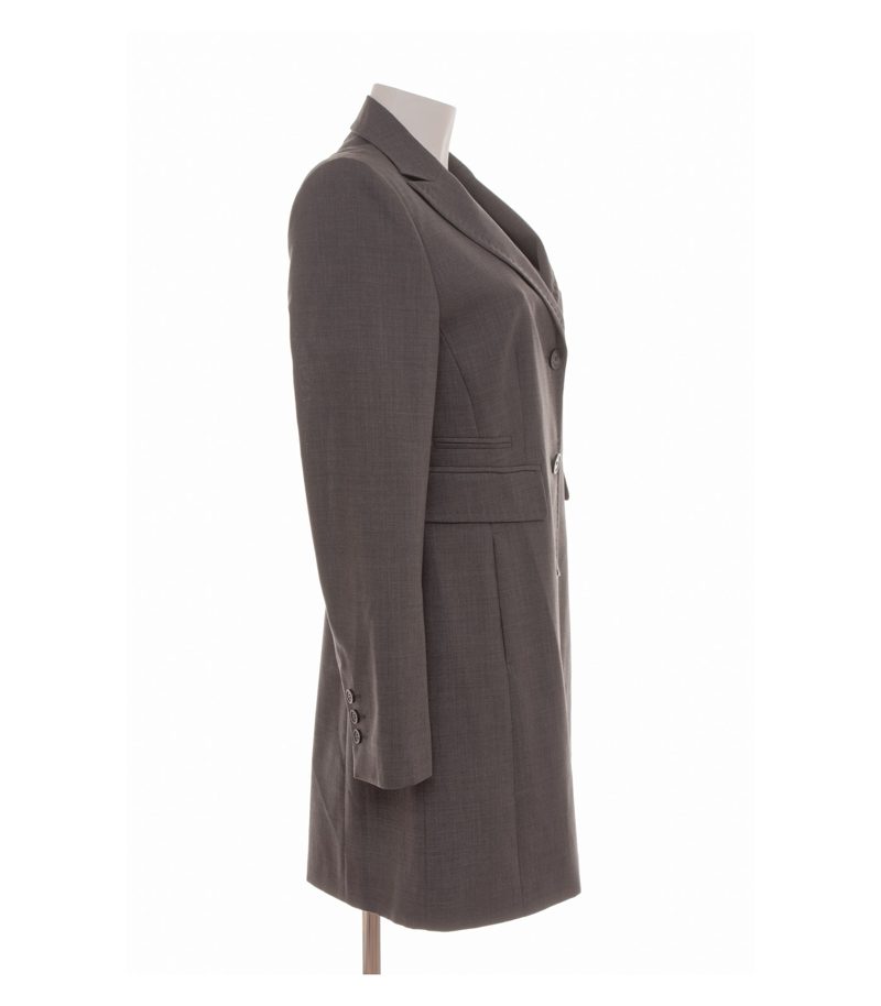 St. Emile Damen Longblazer Kurzmantel Akzeptabel Gr. 38 Grau Wolle – Foto 2