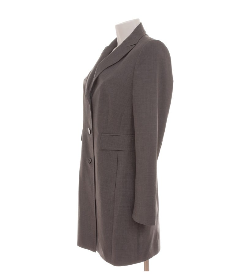 St. Emile Damen Longblazer Kurzmantel Akzeptabel Gr. 38 Grau Wolle – Foto 3
