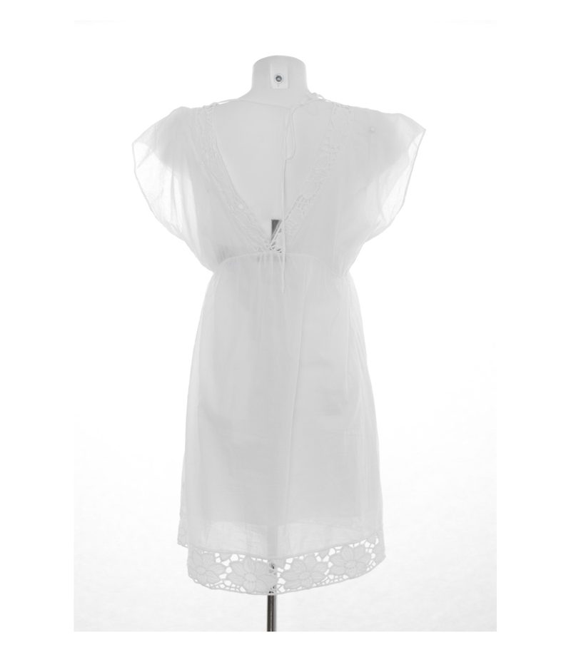 velvet Damen Kleid Sommerkleid Gr. M Weiß Baumwolle – Foto 3