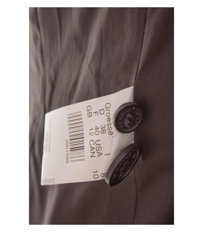 St. Emile Damen Longblazer Kurzmantel Akzeptabel Gr. 38 Grau Wolle – Foto 8
