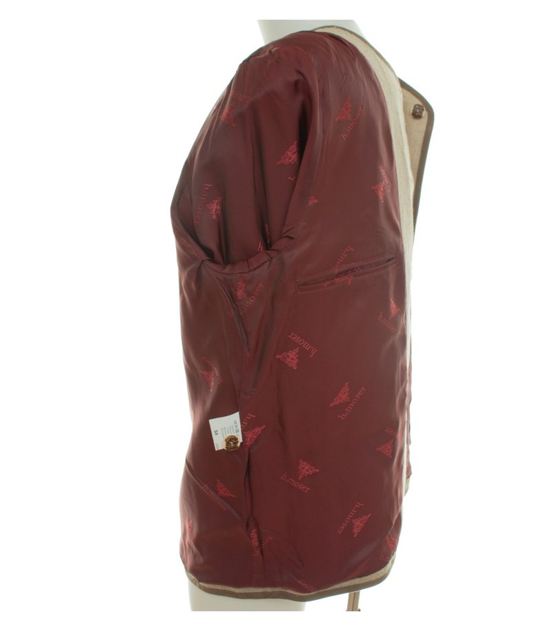 h.moser Herren Trachtenjacke Janker Tracht Stickerei Gr. 54 Beige Leinen – Foto 7