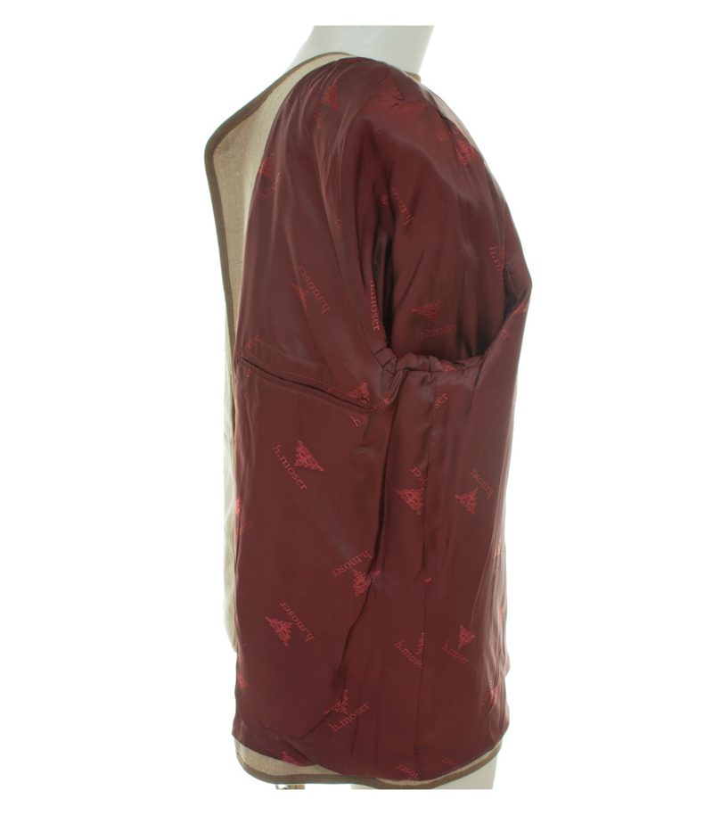 h.moser Herren Trachtenjacke Janker Tracht Stickerei Gr. 54 Beige Leinen – Foto 8