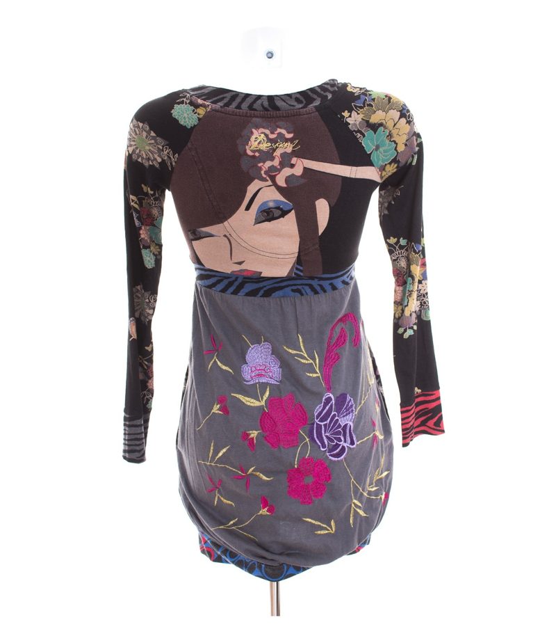 Desigual Damen Kleid Shirtkleid Gr. XS Mehrfarbig Baumwolle – Foto 4