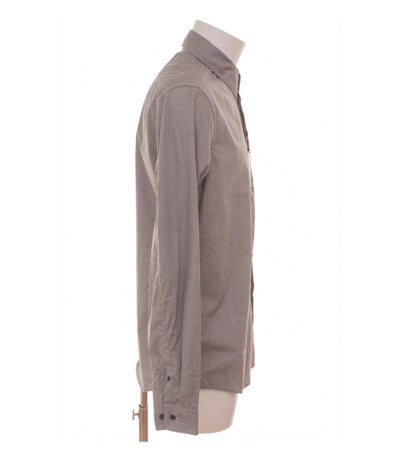 Tiger of Sweden Herren Hemd Slim Fit Geometrisch Gr. 42 Grau Braun Neu – Foto 2