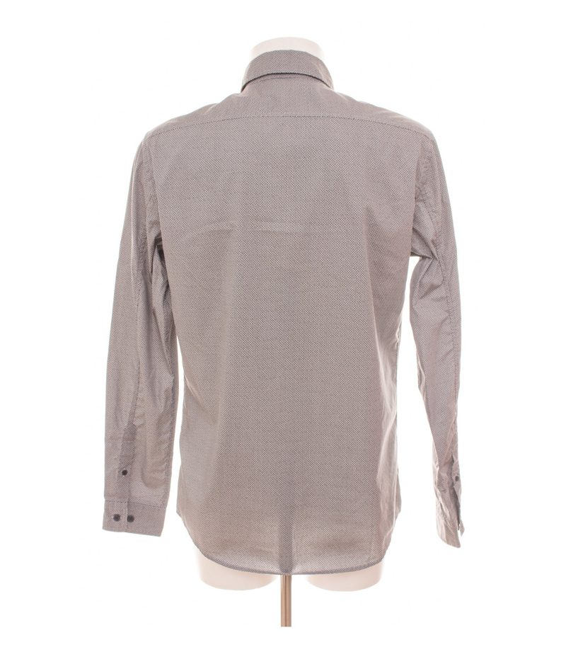 Tiger of Sweden Herren Hemd Slim Fit Geometrisch Gr. 42 Grau Braun Neu – Foto 4