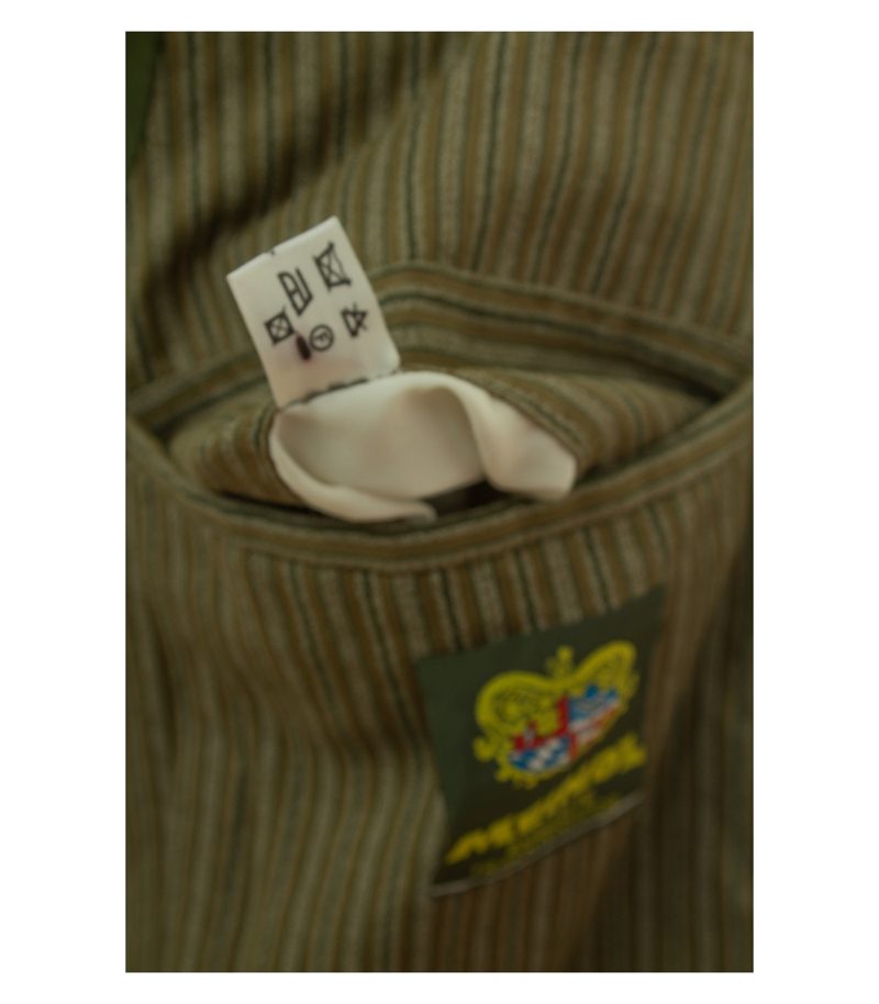 Meindl Herren Trachtenjacke Janker Fischgrat Eichenlaub Gr. 52 Beige Leinen – Foto 10