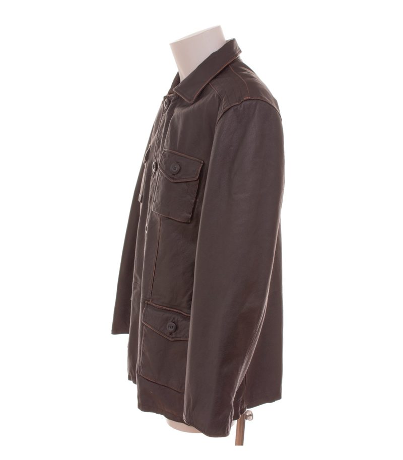 Heine Herren Lederjacke Aviation Fliegerjacke Safari Gr. 56 Braun Echtleder – Foto 2