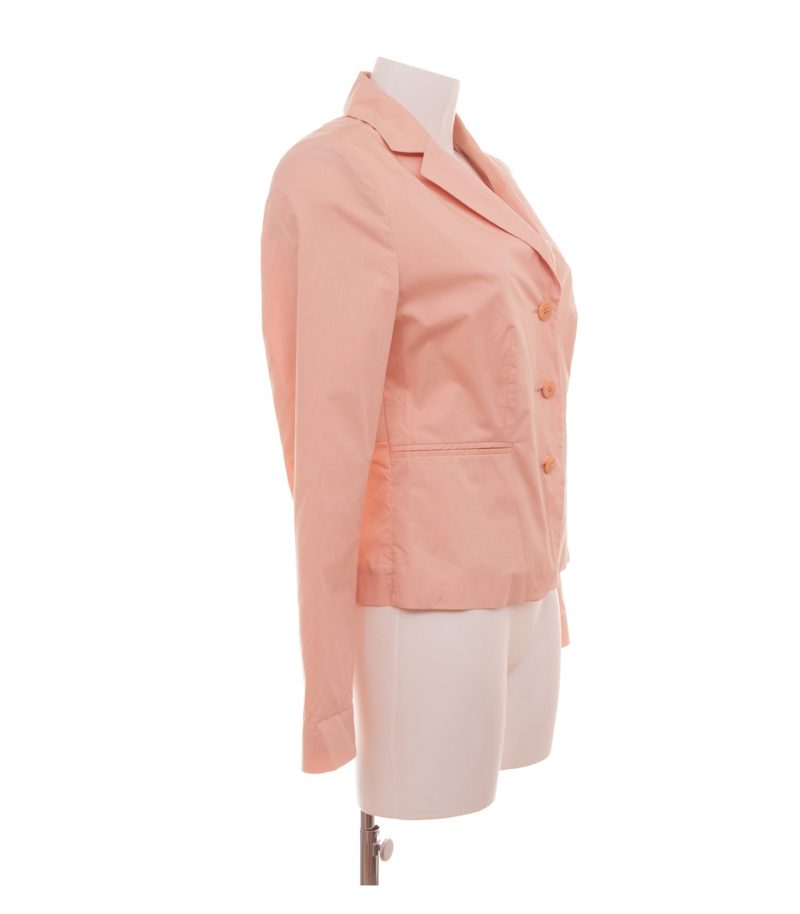 Strenesse Damen Blazer Einreiher Gr. 42 Rosa Baumwolle – Foto 2