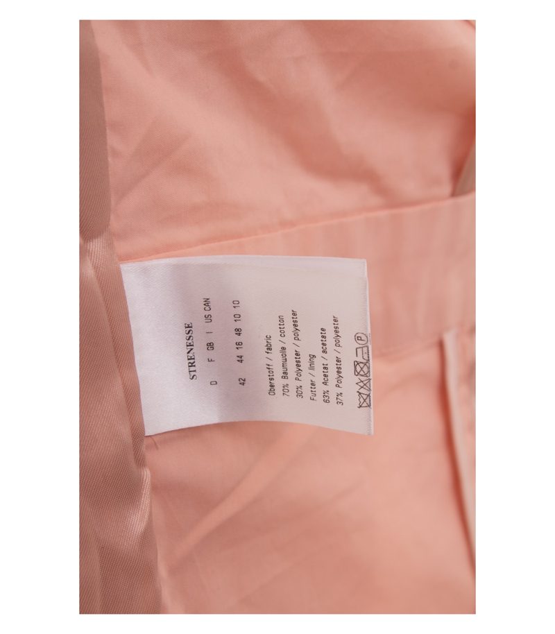 Strenesse Damen Blazer Einreiher Gr. 42 Rosa Baumwolle – Foto 8