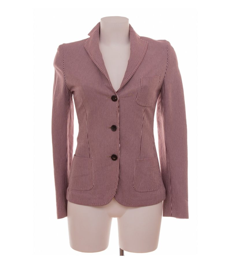 Tonello Damen Blazer Gestreift Gr. IT 42 (DE 36) Baumwolle – Foto 1