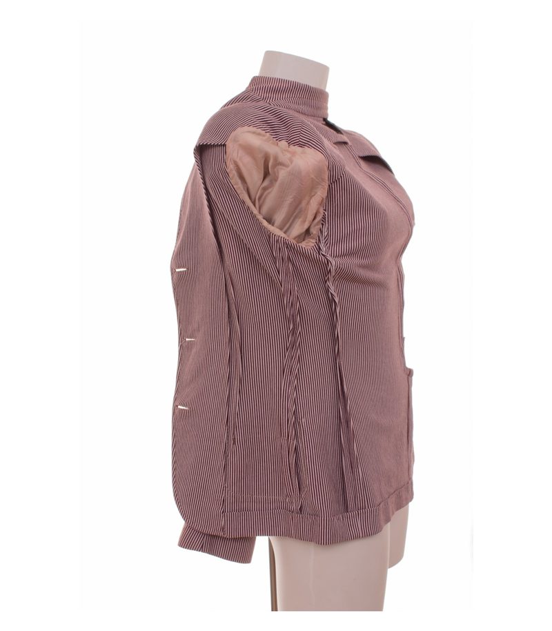 Tonello Damen Blazer Gestreift Gr. IT 42 (DE 36) Baumwolle – Foto 6