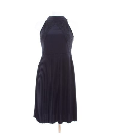 MANGO Damen Kleid Sommerkleid Gr. S A-Linien Blau