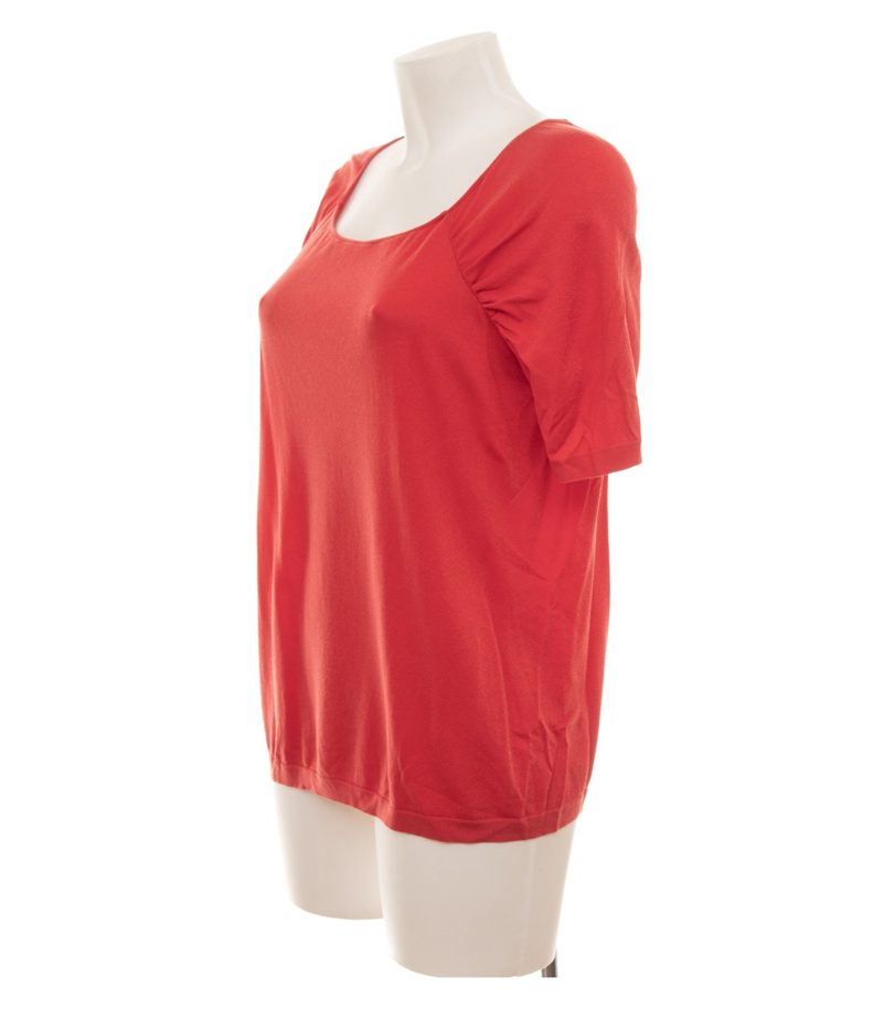 Wolford Damen Top Shirt Puffärmel Mix Made in Austria Gr. L Rot Viskose – Foto 3