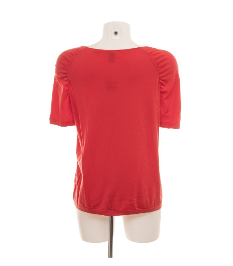 Wolford Damen Top Shirt Puffärmel Mix Made in Austria Gr. L Rot Viskose – Foto 4