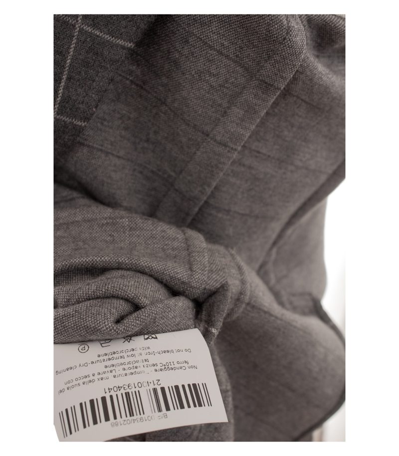 Boglioli Damen Blazer Kariert Gr. IT 44 (DE 38) Grau Wolle Baumwolle – Foto 10