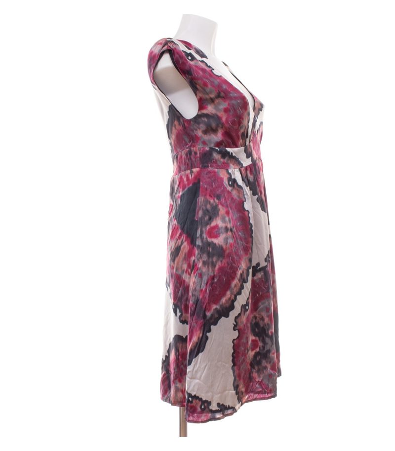 Hallhuber Donna Damen Seidenkleid Kleid 100% Gr. 38 Bunt Seide – Foto 2