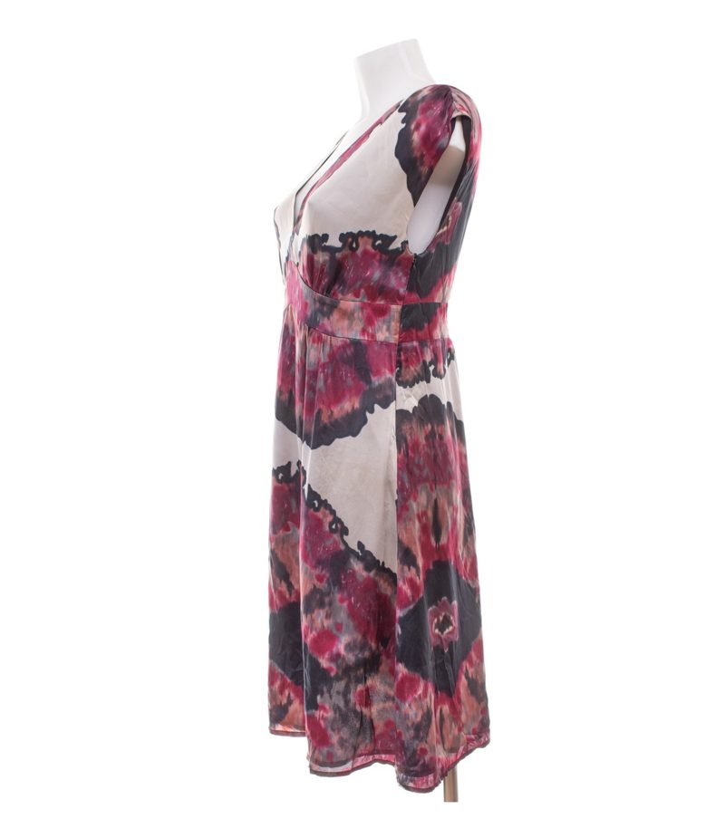 Hallhuber Donna Damen Seidenkleid Kleid 100% Gr. 38 Bunt Seide – Foto 3