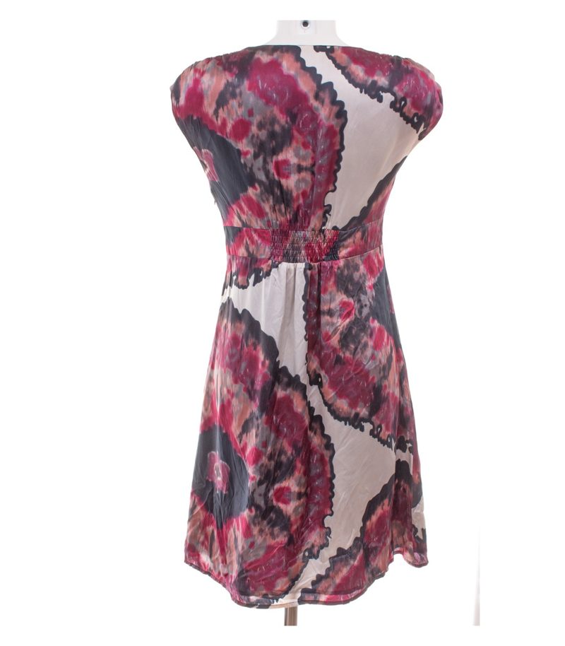 Hallhuber Donna Damen Seidenkleid Kleid 100% Gr. 38 Bunt Seide – Foto 4