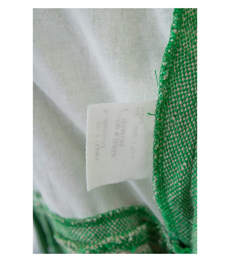 Gössl Damen Trachtenkleid Dirndl Gestreift Hirschhornknöpfe Gr. 38 Grün Leinen – Foto 7