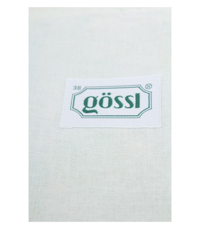 Gössl Damen Trachtenkleid Dirndl Gestreift Hirschhornknöpfe Gr. 38 Grün Leinen – Foto 9
