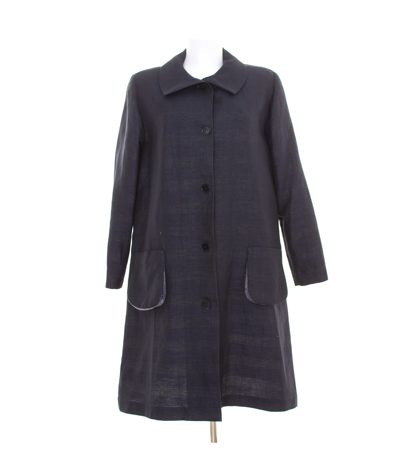 Damen Mantel Gr. DE 42/44 Lagenlook Schwarzblau