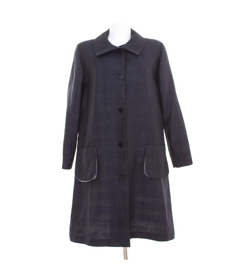 Damen Mantel Gr. DE 42/44 Lagenlook Schwarzblau – Foto 1