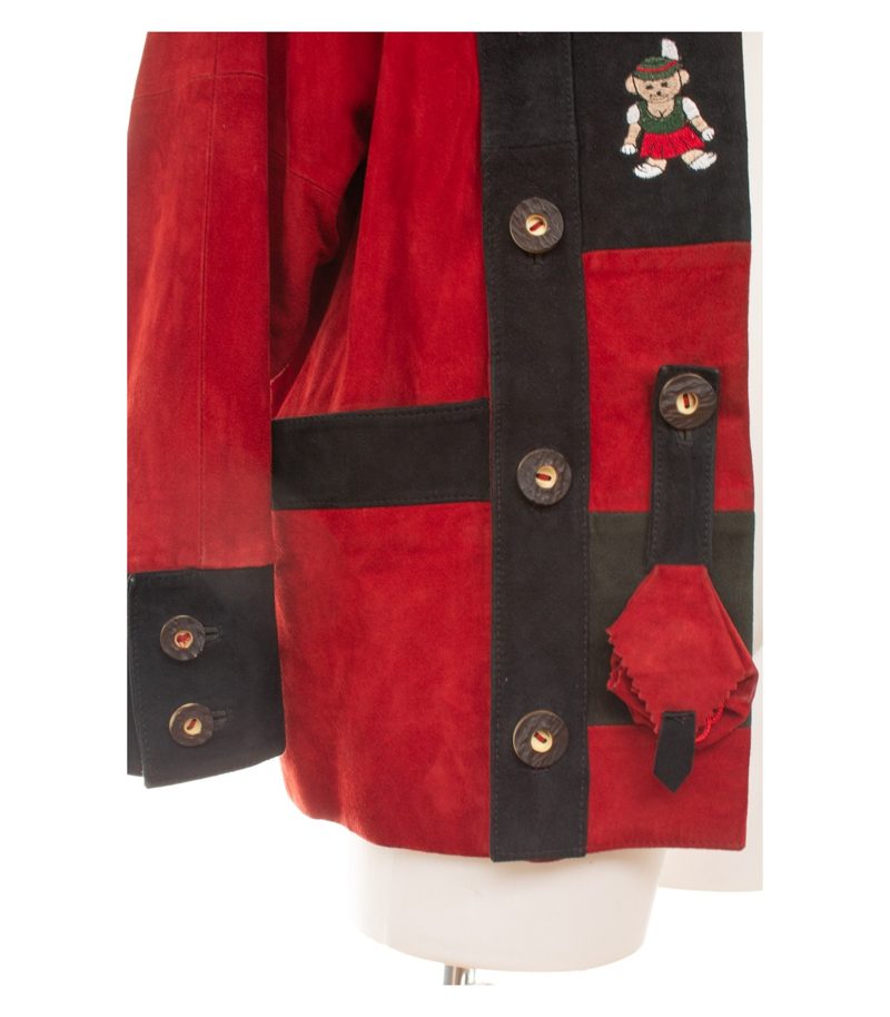 Von Holdt Collection Damen Trachten Lederjacke Suede Gr. 38 Rot Echtleder – Foto 5