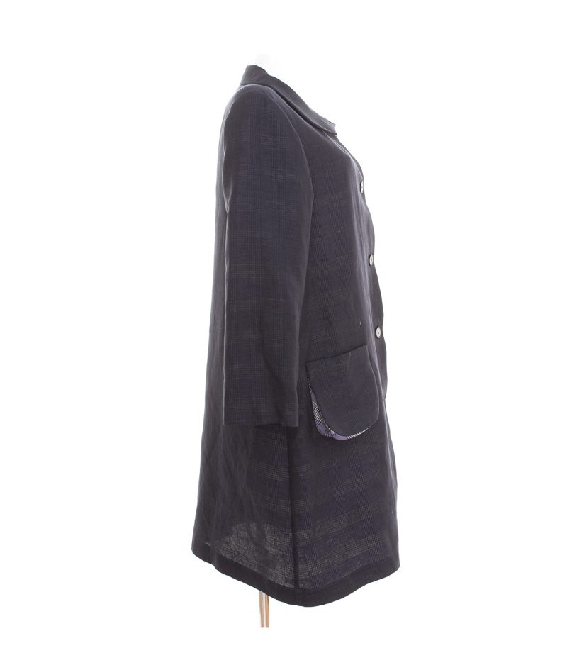 Damen Mantel Gr. DE 42/44 Lagenlook Schwarzblau – Foto 2