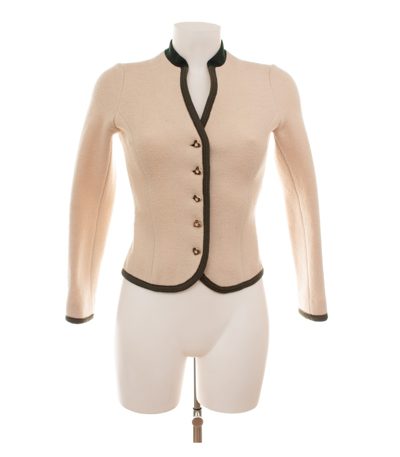 Julia Trentini Damen Trachtenjacke Janker Gerlinde Luxury Gr. 34 Beige Wolle
