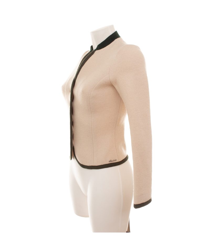 Julia Trentini Damen Trachtenjacke Janker Gerlinde Luxury Gr. 34 Beige Wolle – Foto 3