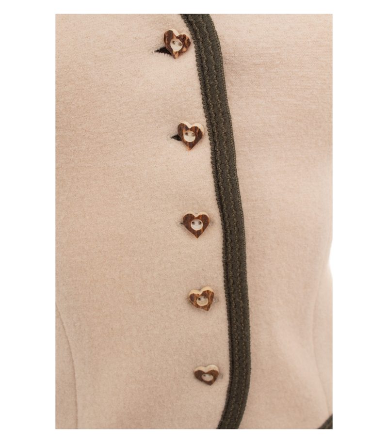 Julia Trentini Damen Trachtenjacke Janker Gerlinde Luxury Gr. 34 Beige Wolle – Foto 6