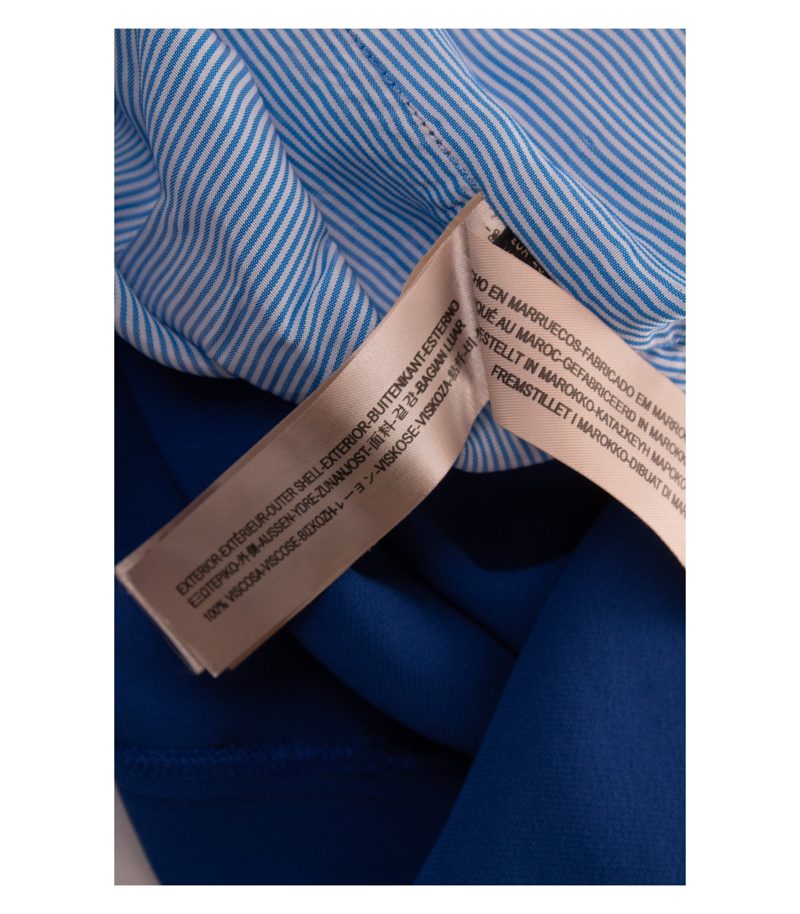 Massimo Dutti Damen Kleid Minikleid V-Ausschnitt Gr. EUR 40 (DE 38) Blau – Foto 8