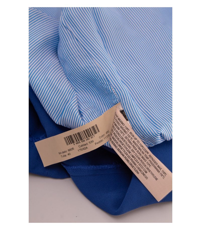 Massimo Dutti Damen Kleid Minikleid V-Ausschnitt Gr. EUR 40 (DE 38) Blau – Foto 9