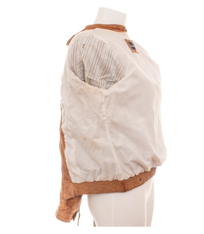 Massimo Dutti Damen Lederjacke Lammleder Biker Gr. S Cognac Braun – Foto 8