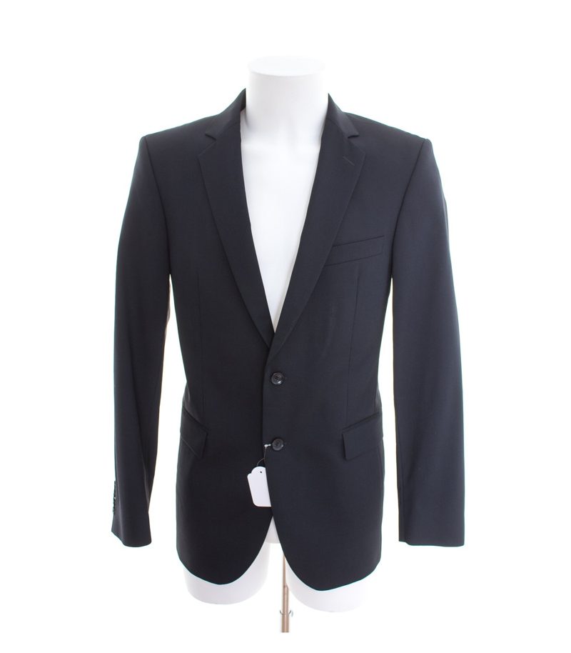 strellson Herren Anzug Business Gr. DE 90 Schwarz Blau Wolle – Foto 2